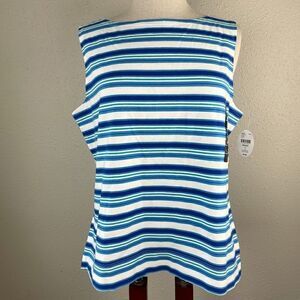 NWT PBX Striped Tank Top Size L